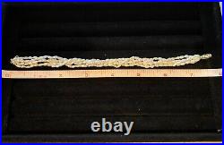 Vintage 14k Gold Filigree Clasp 5 Strand Freshwater Pearl Necklace Bracelet Set