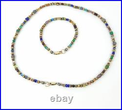 Vintage 14k Gold Filled Beaded Necklace and Bracelet set