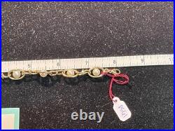 Vintage 14k Solid Yellow Gold Pearl Bracelet & Clip Earrings Set 21.4 Grams DS61