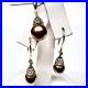 Vintage-14k-Yellow-Gold-48cts-Diamond-Chocolate-Pearl-Earrings-Pendant-Set-01-sf