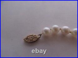 Vintage 14k Yellow Gold Cultured Pearl Deco Style Bracelet & Necklaces Set, IWI