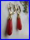 Vintage-14k-Yellow-Gold-Over-Coral-Drop-Earrings-For-Women-s-Set-Of-1-Pair-RARE-01-ljg