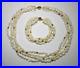 Vintage-4-Strand-Rice-Pearls-Necklace-Bracelet-Set-14k-Gold-Accents-Clasp-01-cc