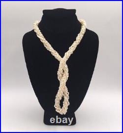 Vintage 8-Strand 14K Gold Clasp Genuine Freshwater Rice Pearl Necklace+Bracelet Vintage 8-Strand 14K Gold Clasp Genuine Freshwater Rice Pearl Necklace+Bracelet