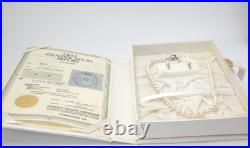 Vintage Akoya Pearl 7.5-8mm Necklace Silver & 8mm K14WG Earrings Set withCert Vintage Akoya Pearl 7.5-8mm Necklace Silver & 8mm K14WG Earrings Set withCert