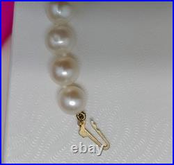 Vintage CP Pearl Necklace Earrings Set 14K Gold Filigree Clasp Bridal Jewelry 3x