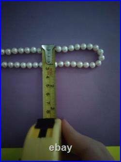 Vintage CP Pearl Necklace Earrings Set 14K Gold Filigree Clasp Bridal Jewelry 3x