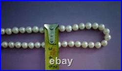 Vintage CP Pearl Necklace Earrings Set 14K Gold Filigree Clasp Bridal Jewelry 3x