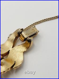 Vintage CROWN TRIFARI Gold Rone Faux Pearl Necklace Bracelet Earrings Set Signed Vintage CROWN TRIFARI Gold Rone Faux Pearl Necklace Bracelet Earrings Set Signed