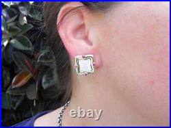 Vintage David Yurman 18K Gold Silver Mother of Pearl Tourmaline Earrings & Ring