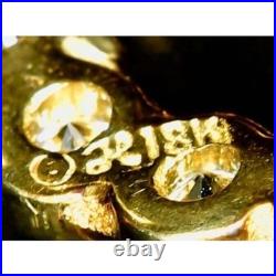 Vintage Double Strand 8.5mm Pearl Necklace 18k Gold Channel Set 14 Diamond Clasp