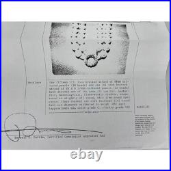 Vintage Double Strand 8.5mm Pearl Necklace 18k Gold Channel Set 14 Diamond Clasp