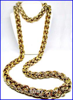 Vintage Erwin Pearl Gold Tone Interlocking Honeycomb Art Necklace & Bracelet Set