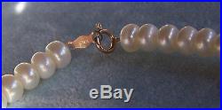 Vintage/Estate 10k yellow gold button white pearl Bracelet & Necklace Set Lot