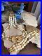 Vintage-FM-Gold-tone-Faux-pearl-2-row-Knot-Beaded-Necklace-3-row-Bracelet-Set-01-mowd