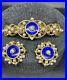 Vintage-Florenza-Set-Bracelet-Earrings-Clips-Blue-Guilloche-Enamel-Pearl-Gold-01-pl
