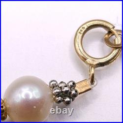 Vintage Freshwater Multicolor Pearl 14K Gold Beaded Necklace & Bracelet Set