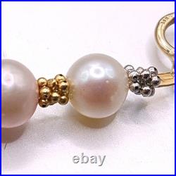 Vintage Freshwater Multicolor Pearl 14K Gold Beaded Necklace & Bracelet Set