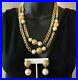 Vintage-GIVENCHY-44-Long-Faux-White-Pearl-NECKLACE-EARRINGS-Set-Gold-Tone-01-dnl