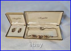 Vintage Imperial Cultured Pearls 16 Necklace & Earrings Set Gold Filled Estate