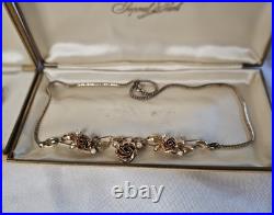 Vintage Imperial Cultured Pearls 16 Necklace & Earrings Set Gold Filled Estate