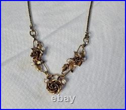 Vintage Imperial Cultured Pearls 16 Necklace & Earrings Set Gold Filled Estate