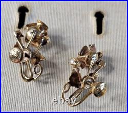 Vintage Imperial Cultured Pearls 16 Necklace & Earrings Set Gold Filled Estate