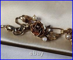 Vintage Imperial Cultured Pearls 16 Necklace & Earrings Set Gold Filled Estate