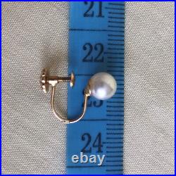 Vintage Italian 9 Carat Gold Cultured Pearl Pendant Necklace & Earrings Set