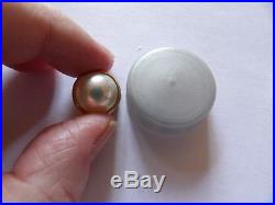 Vintage Large Mabe Pearl Set 9 Carat Gold Pierced Earrings Bridal Xwl120