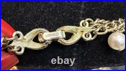 Vintage Lisner Pearl Gold Jewelry Set