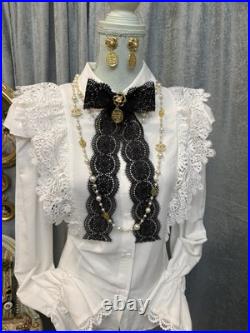 Vintage Modern Twist Pearl Gold Tone Jewelry Set