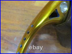 Vintage Modolo Speedy Brake Caliper & Drillium Drop Bar Lever Set Gold / Blue