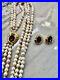 Vintage-Monet-Necklace-Earrings-Set-Purple-Crystal-Faux-Pearl-Gold-Tone-N633-01-rkyy