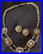 Vintage-RARE-ISRAEL-925-Signed-Gold-Pearl-Filigree-Necklace-Clip-Earrings-Set-01-rt