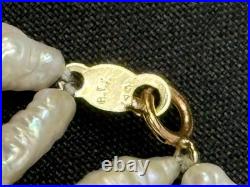 Vintage RTI 14k Gold Seed Pearl 18 Necklace & Earrings Set