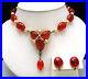 Vintage-Rousselet-Necklace-Earring-Set-Red-Gripoix-Glass-Faux-Pearls-01-kob