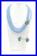 Vintage-Selro-Selini-Blue-Bead-Necklace-Earrings-Set-Gold-Tone-Rhinestone-Flower-01-ph