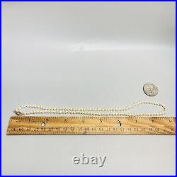 Vintage Signed RII 14k Yellow Gold Pearl Beaded Strand Necklace and Bracelet Set