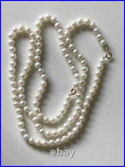 Vintage South Sea Pearl Necklace And Bracelet PJS 14K Gold Clasp Set