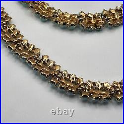 Vintage Trifari Set Parure Faux Pearl Blue Beaded Necklace Bracelet Earring READ