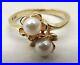 Vtg-10K-Gold-Cultured-Pearl-Ring-Sz-4-Double-Pearl-Flower-Floral-Setting-Dainty-01-vjm