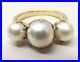 Vtg-14K-Yellow-Gold-Ring-Sz-4-25-Cultured-Pearl-7-7mm-Estate-3-Pearl-Prong-Set-01-rue