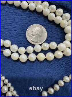 Vtg Set Of 6 Strands Saltwater Pearl Gold Clasp Repair Lot, 118g Vtg Set Of 6 Strands Saltwater Pearl Gold Clasp Repair Lot, 118g