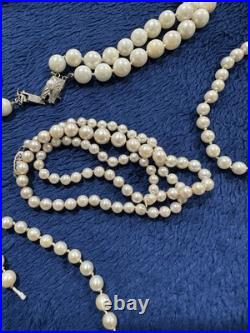Vtg Set Of 6 Strands Saltwater Pearl Gold Clasp Repair Lot, 118g Vtg Set Of 6 Strands Saltwater Pearl Gold Clasp Repair Lot, 118g