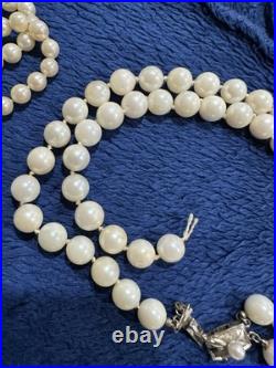 Vtg Set Of 6 Strands Saltwater Pearl Gold Clasp Repair Lot, 118g Vtg Set Of 6 Strands Saltwater Pearl Gold Clasp Repair Lot, 118g