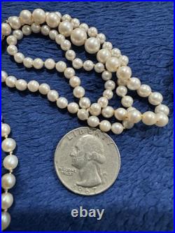 Vtg Set Of 6 Strands Saltwater Pearl Gold Clasp Repair Lot, 118g Vtg Set Of 6 Strands Saltwater Pearl Gold Clasp Repair Lot, 118g
