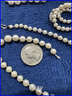 Vtg Set Of 6 Strands Saltwater Pearl Gold Clasp Repair Lot, 118g Vtg Set Of 6 Strands Saltwater Pearl Gold Clasp Repair Lot, 118g