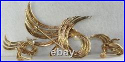 Vtg1950's 14k Gold Pearl Pin Pendant Necklace & Screw Earrings Set 17.5 Grams