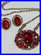 West-Germany-Red-Pressed-Glass-Leaf-Rhinestone-Faux-Pearl-Necklace-Earrings-Set-01-phpz